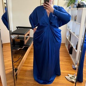 100% Silk Colbalt Blue Gown